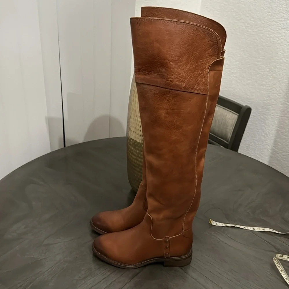 Franco Sarto Leather Over the Knee Boots Haleen (Wide Calf)